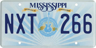 MS license plate NXT266