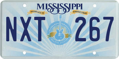 MS license plate NXT267