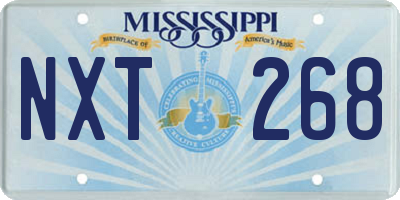 MS license plate NXT268