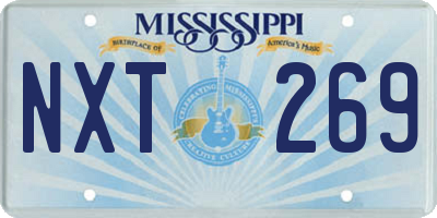 MS license plate NXT269