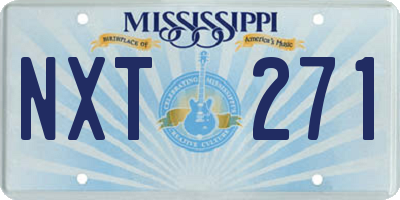 MS license plate NXT271