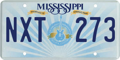 MS license plate NXT273