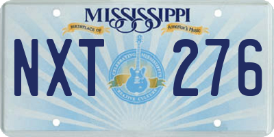 MS license plate NXT276