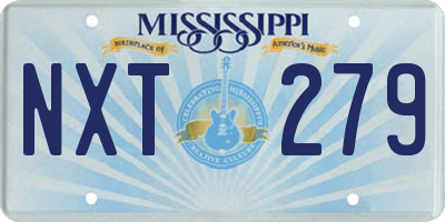 MS license plate NXT279