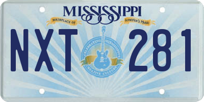MS license plate NXT281