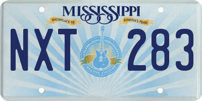 MS license plate NXT283