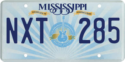 MS license plate NXT285