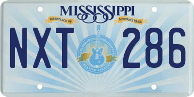 MS license plate NXT286