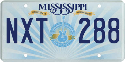 MS license plate NXT288