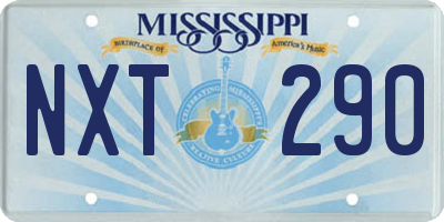 MS license plate NXT290