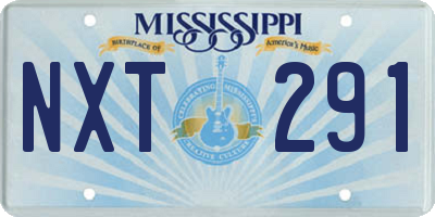 MS license plate NXT291