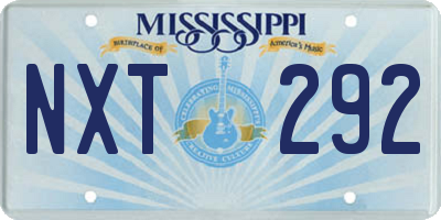 MS license plate NXT292