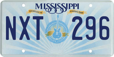 MS license plate NXT296
