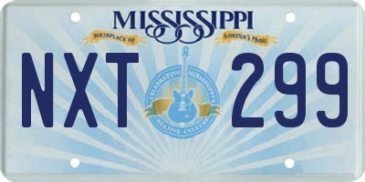 MS license plate NXT299