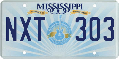 MS license plate NXT303