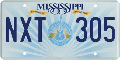 MS license plate NXT305