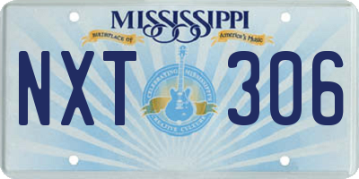 MS license plate NXT306