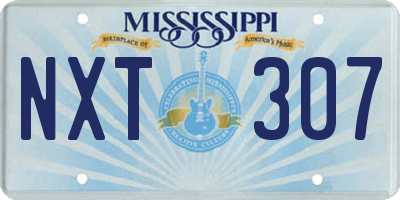 MS license plate NXT307