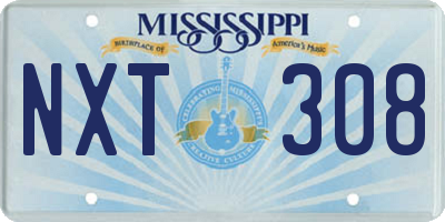 MS license plate NXT308