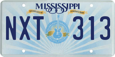MS license plate NXT313
