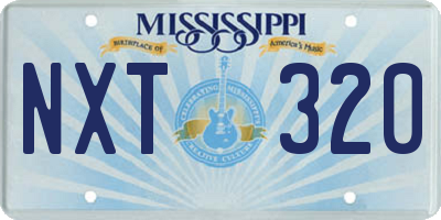 MS license plate NXT320
