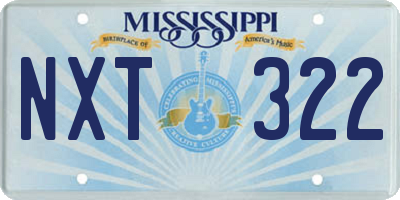 MS license plate NXT322