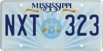 MS license plate NXT323