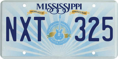 MS license plate NXT325