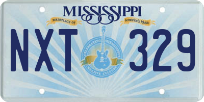 MS license plate NXT329