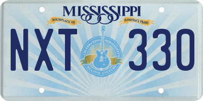 MS license plate NXT330