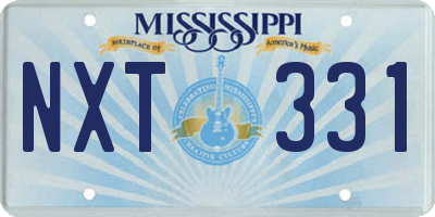 MS license plate NXT331