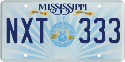 MS license plate NXT333