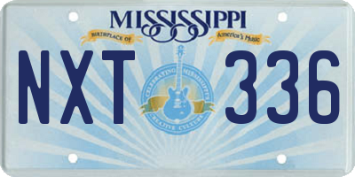 MS license plate NXT336