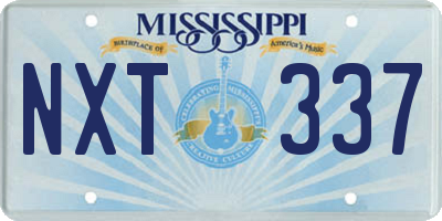 MS license plate NXT337