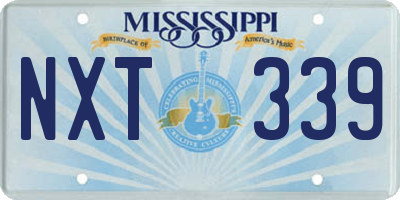 MS license plate NXT339