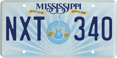 MS license plate NXT340