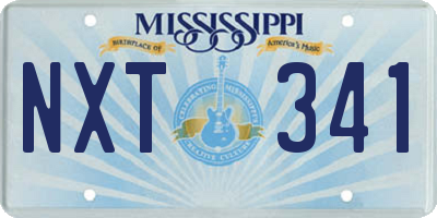 MS license plate NXT341