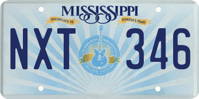 MS license plate NXT346