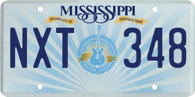 MS license plate NXT348