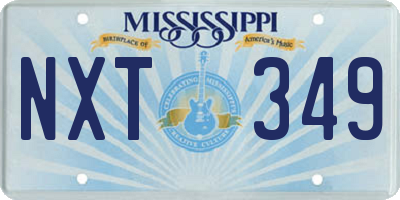 MS license plate NXT349