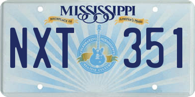MS license plate NXT351