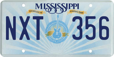 MS license plate NXT356