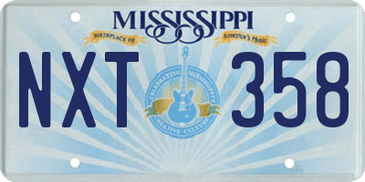 MS license plate NXT358