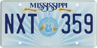 MS license plate NXT359
