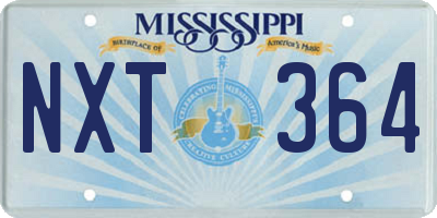 MS license plate NXT364