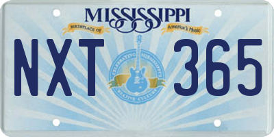 MS license plate NXT365