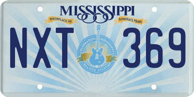MS license plate NXT369