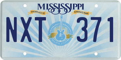 MS license plate NXT371