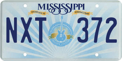 MS license plate NXT372