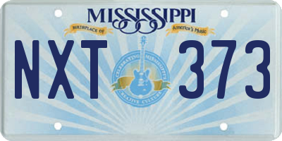 MS license plate NXT373